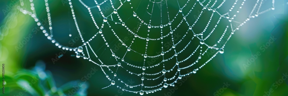 Morning dew on a spider web Morning dew on a spider web