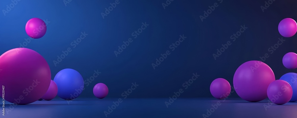 Pink and blue spheres against a blue background. Pink and blue spheres against a blue background.