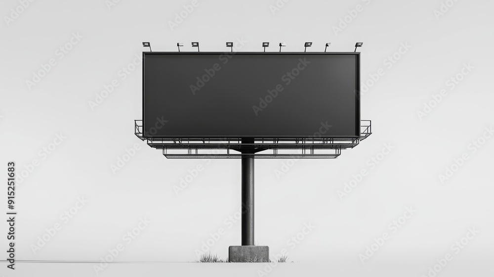 Obraz premium Blank billboard on white background.