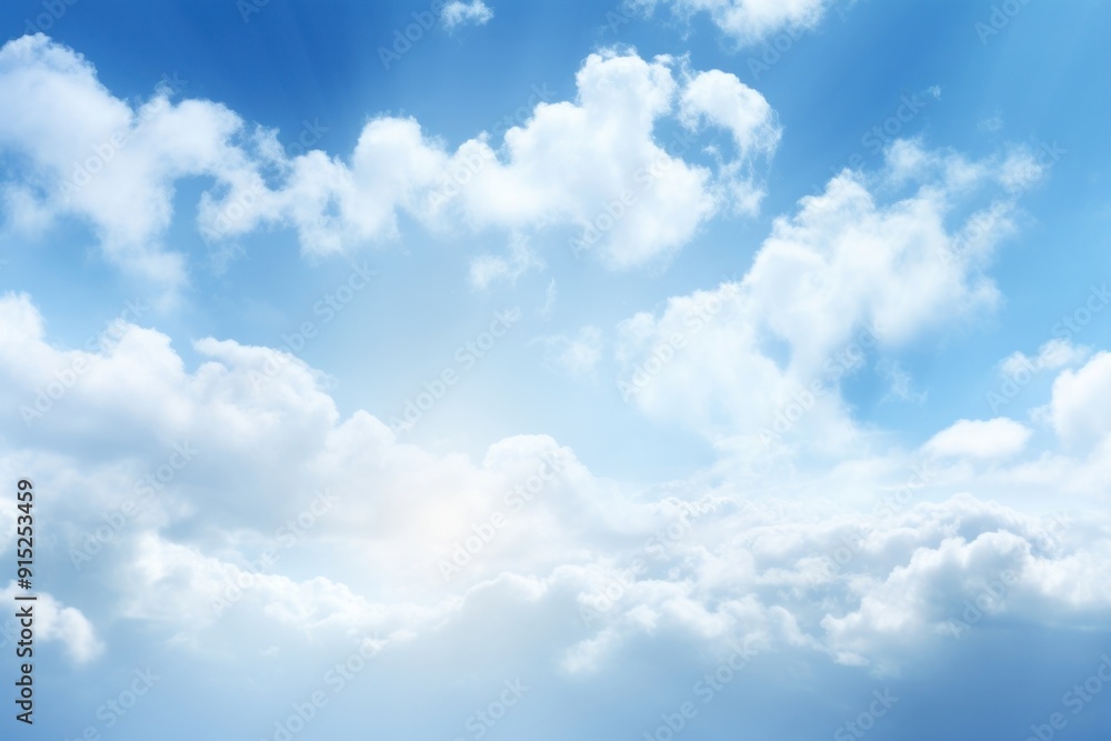 Fototapeta premium Bright blue sky with clouds