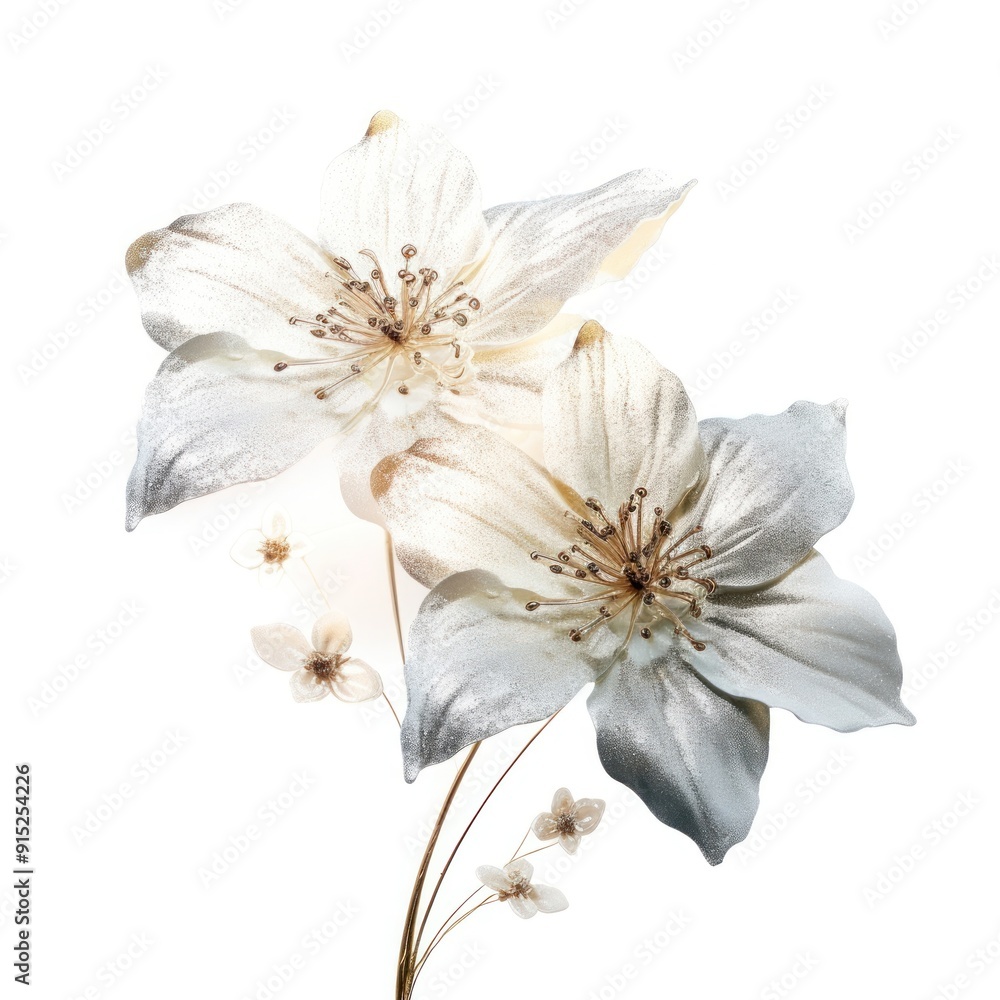 Elegant white floral art Elegant white floral art