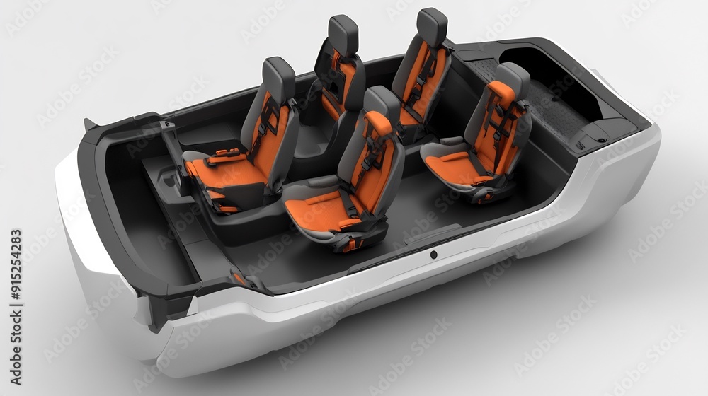 Interior View of a Modern Concept Car Interior View of a Modern Concept Car