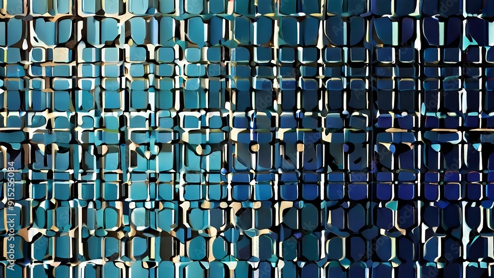 Fototapeta premium gradient pattern with geometry abstraction in blue green shades AI generated