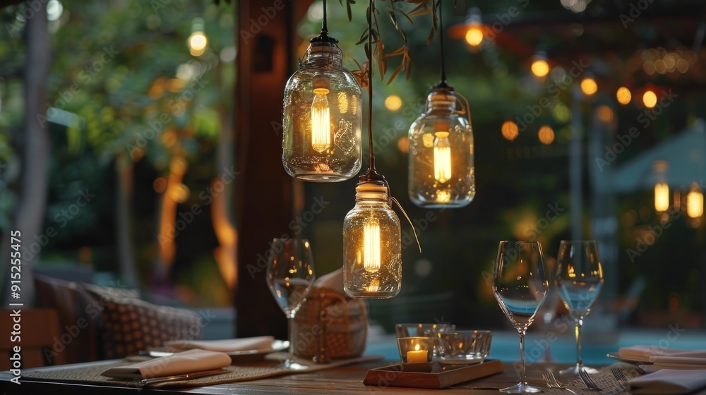Romantic Dinner with String Lights Romantic Dinner with String Lights