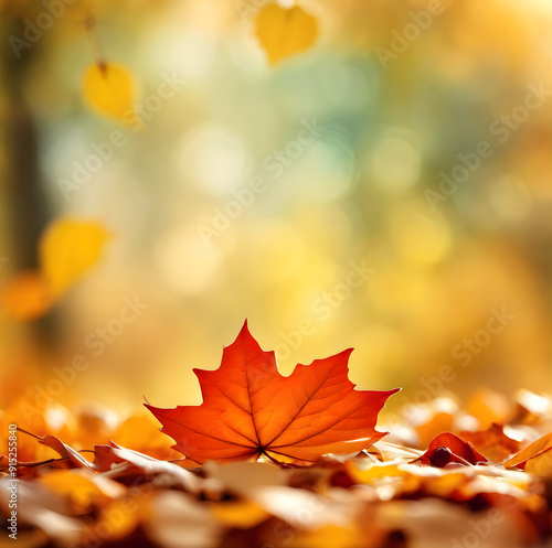 autumn leaves on the ground and background. soft background.
