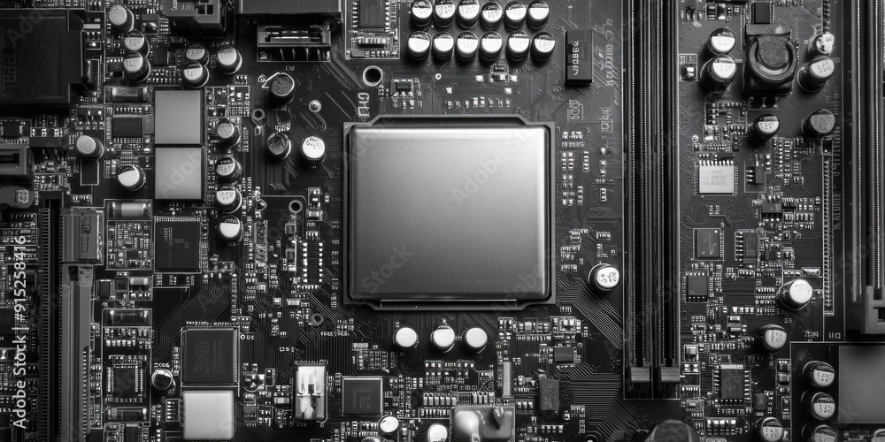 Fototapeta premium Computer Motherboard Close Up