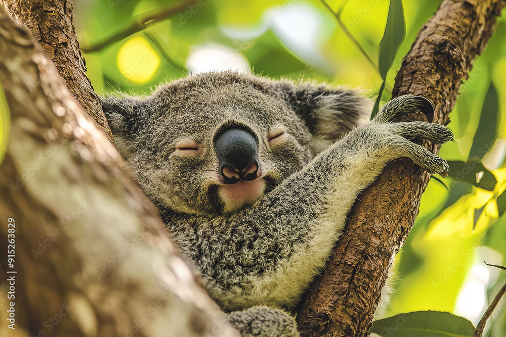 Fototapeta premium Koala Sleeping in a Tree