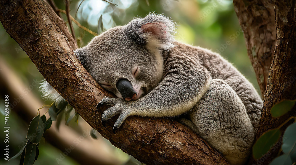 Obraz premium Koala Sleeping in a Tree