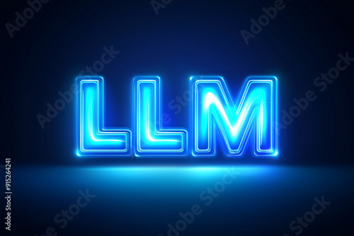 Icône Lumineuse : LLM Brillant en Bleu