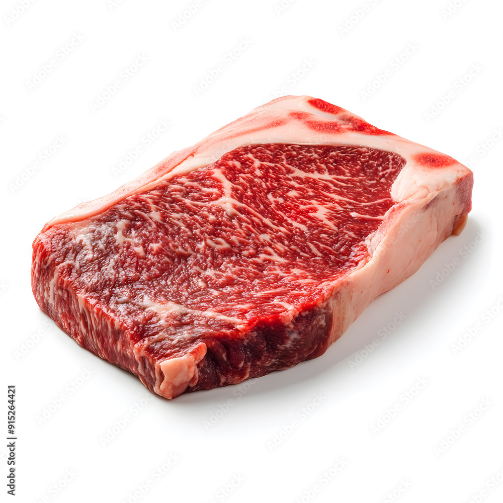 Fototapeta premium Wagyu Raw Meat isolated on white