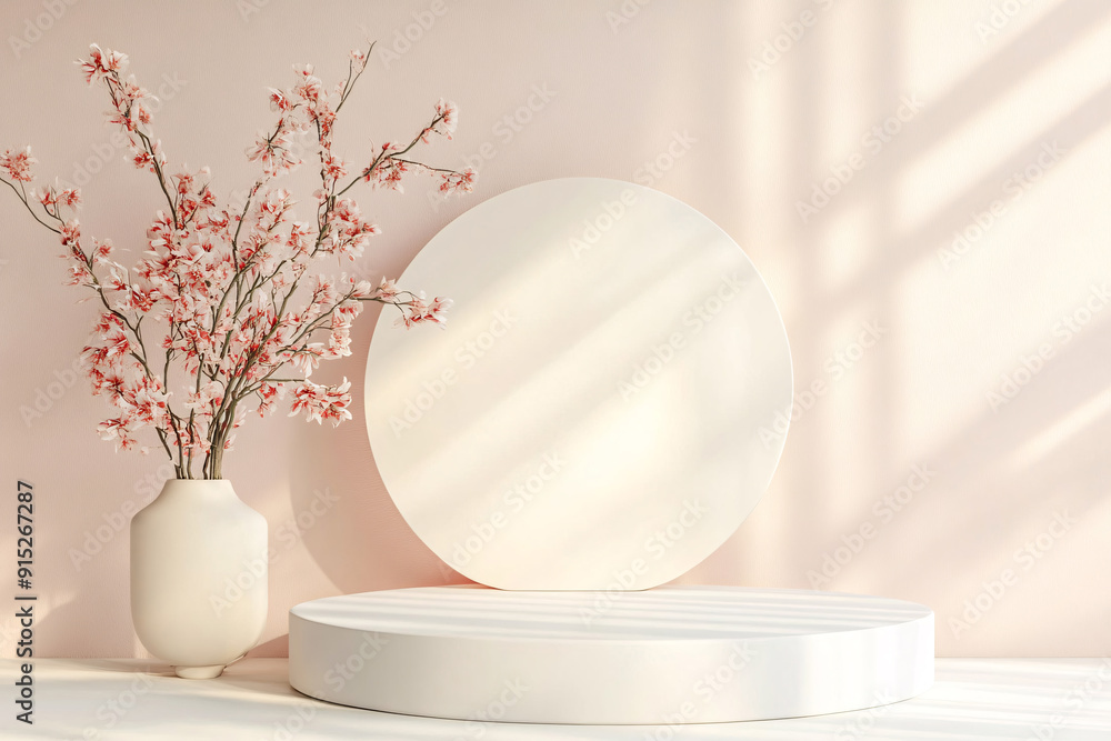 podium backdrop for product display with pastel and dreamy colors background podium backdrop for product display with pastel and dreamy colors background