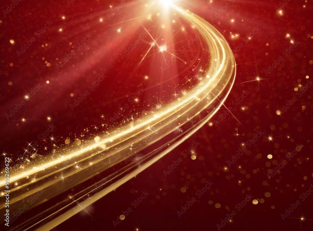 Fototapeta premium Red Christmas Magic Wallpaper