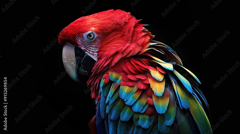 Fototapeta premium Scarlet Macaw Portrait