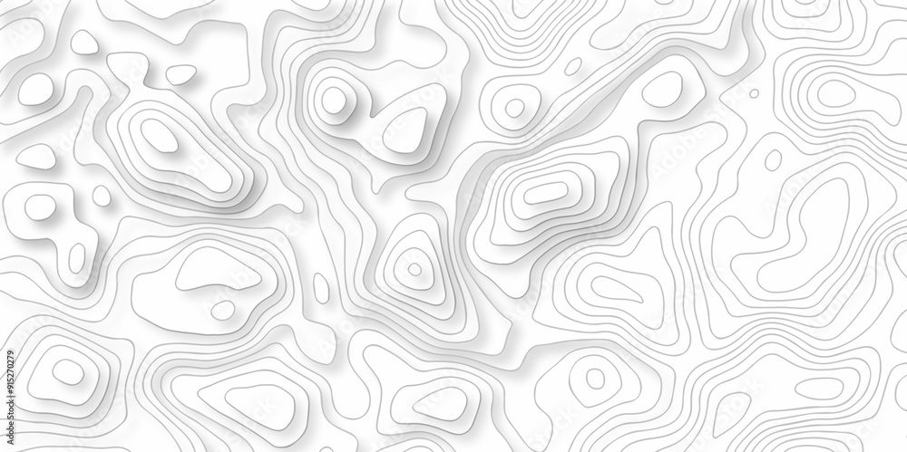 Topography wave line vector grid map. white wave line geography landscape Topo contour map on white background. Geographic mountain relief diagram line wave carve pattern. Topography wave line vector grid map. white wave line geography landscape Topo contour map on white background. Geographic mountain relief diagram line wave carve pattern.