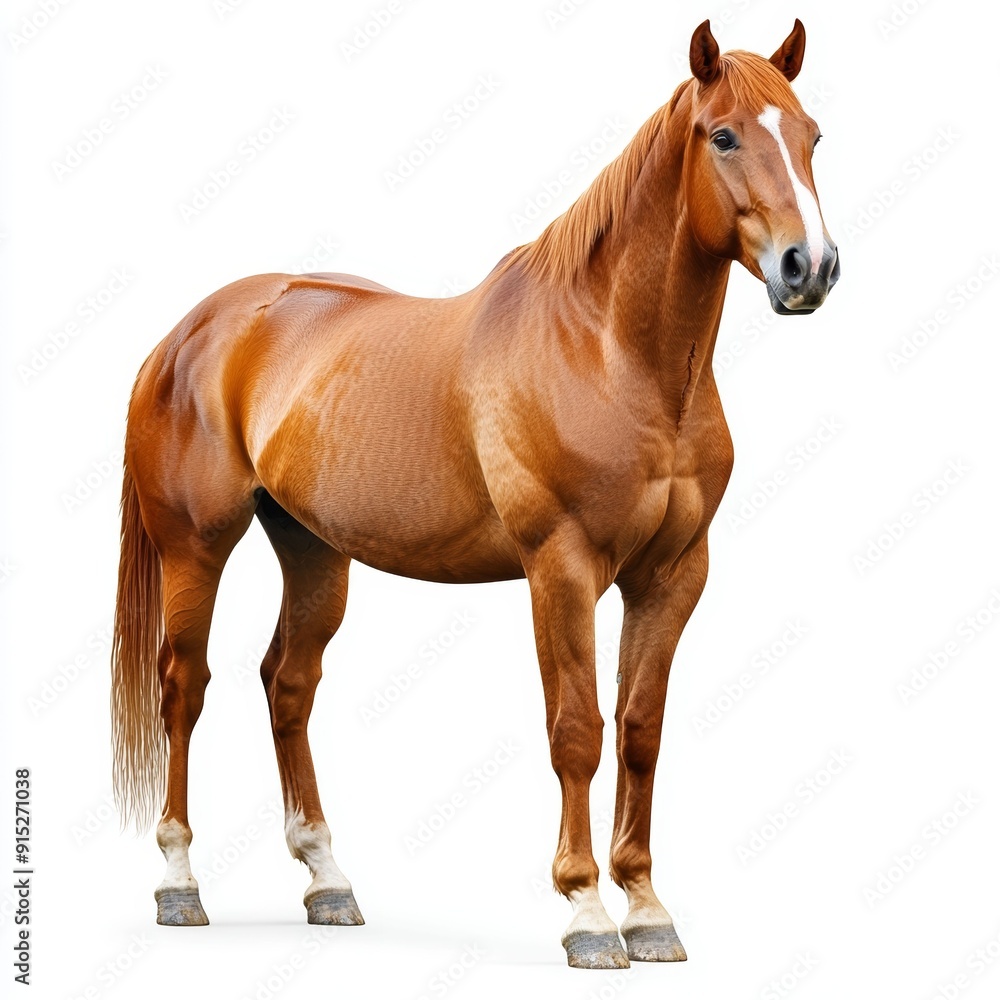 Obraz premium Portrait of a Chestnut Horse