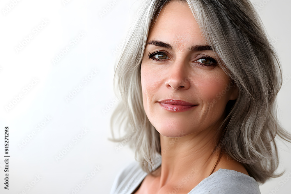 Beautiful Mature European woman close up portrait. Beautiful gorgeous 40-50s mid aged mature lady looking at camera isolated on white. Beautiful Mature European woman close up portrait. Beautiful gorgeous 40-50s mid aged mature lady looking at camera isolated on white.