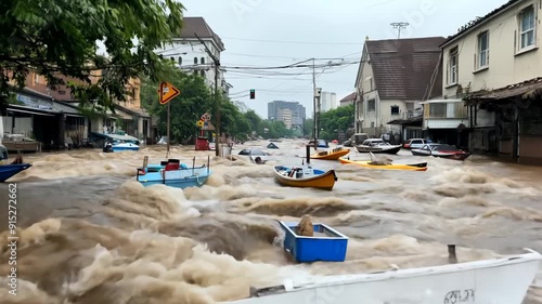 Urban Flooding: Cars and Homes Swept Away