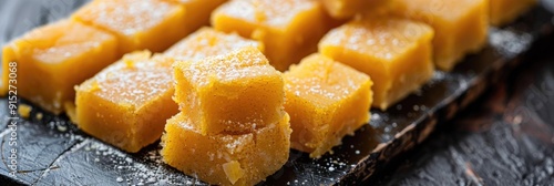 Mysore Pak Traditional South Indian Sweet Crafted with Chickpea Flour and Ghee photo