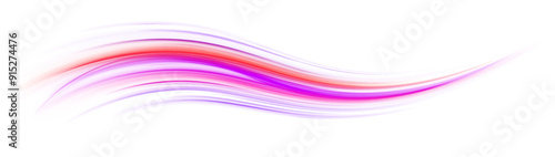 Light trail wave, fire path trace line, car lights, optic fiber and incandescence curve twirl. Dynamic white spiral, vortex or blizzard. 