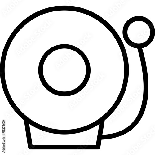 Alarm vector icon in outline style 