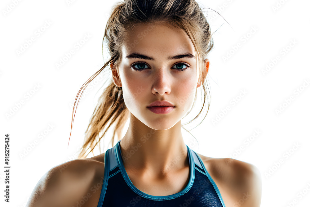 Portrait of Pretty Young Fitness Woman Posing in Sportswear, on a white background Portrait of Pretty Young Fitness Woman Posing in Sportswear, on a white background