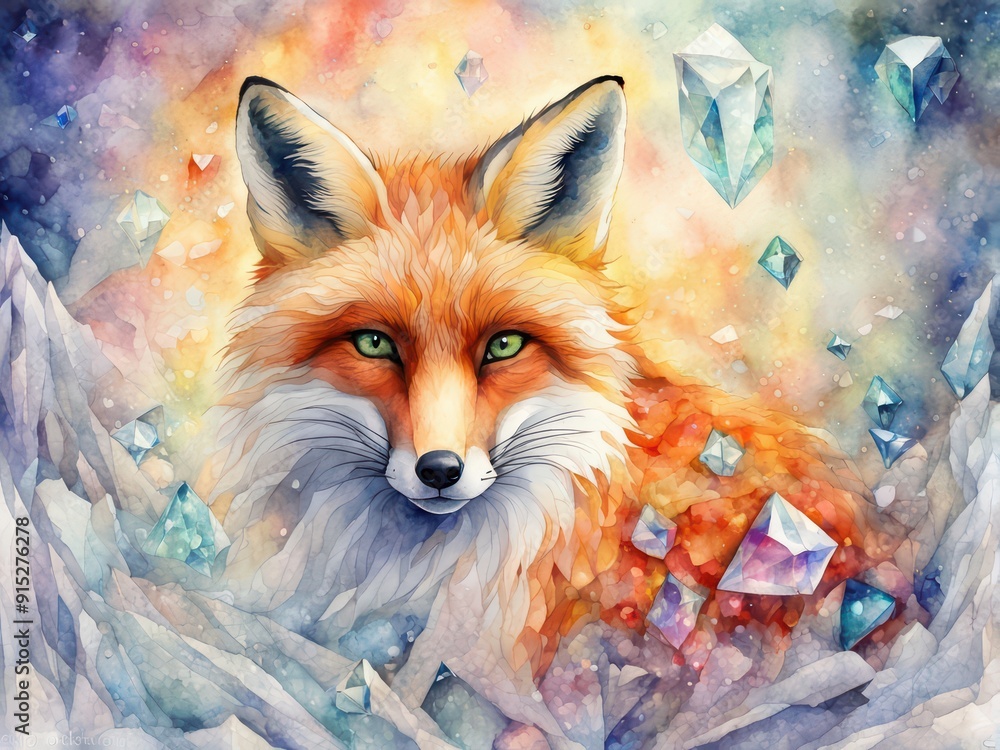 Obraz premium fox and gems