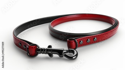 Dog leash, 3D illustration, realistic, isolated on white background