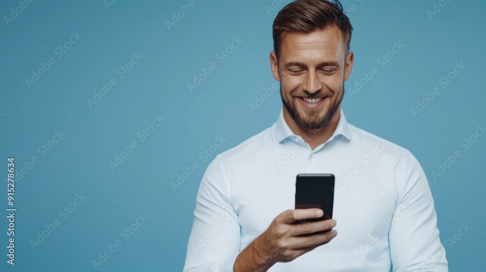 a man in a white shirt is looking at his phone a man in a white shirt is looking at his phone