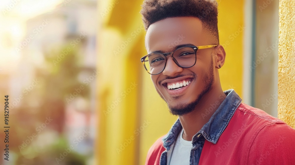 a man with glasses smiling and looking at the camera a man with glasses smiling and looking at the camera