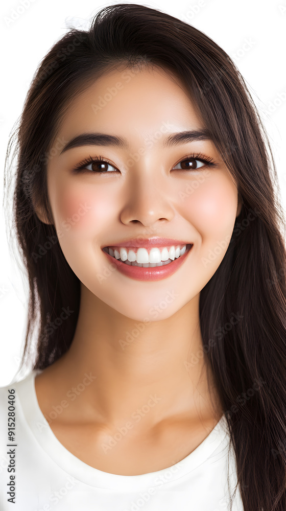 Beautiful young asian woman with clean fresh skin on white background. Face care, Facial treatment concept Beautiful young asian woman with clean fresh skin on white background. Face care, Facial treatment concept