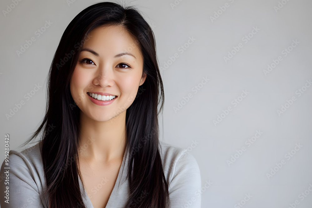 Beautiful young asian woman with clean fresh skin on white background. Face care, Facial treatment concept Beautiful young asian woman with clean fresh skin on white background. Face care, Facial treatment concept