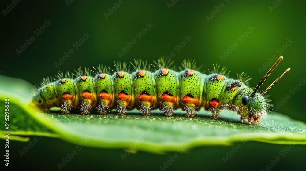 A close-up of a caterpillar on a leaf, symbolizing the stages of life in nature. A close-up of a caterpillar on a leaf, symbolizing the stages of life in nature.