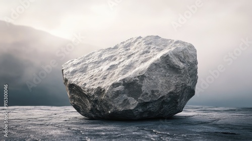 Rock formation on mountain peak