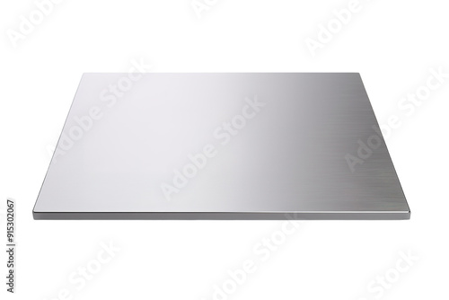 Reflective Metal Surface Captured in Bright Light During Late Afternoon in a Modern Workshop on Transparent PNG Background.