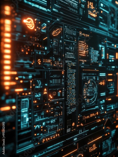 Wallpaper Mural Computer Screen with Lights Torontodigital.ca