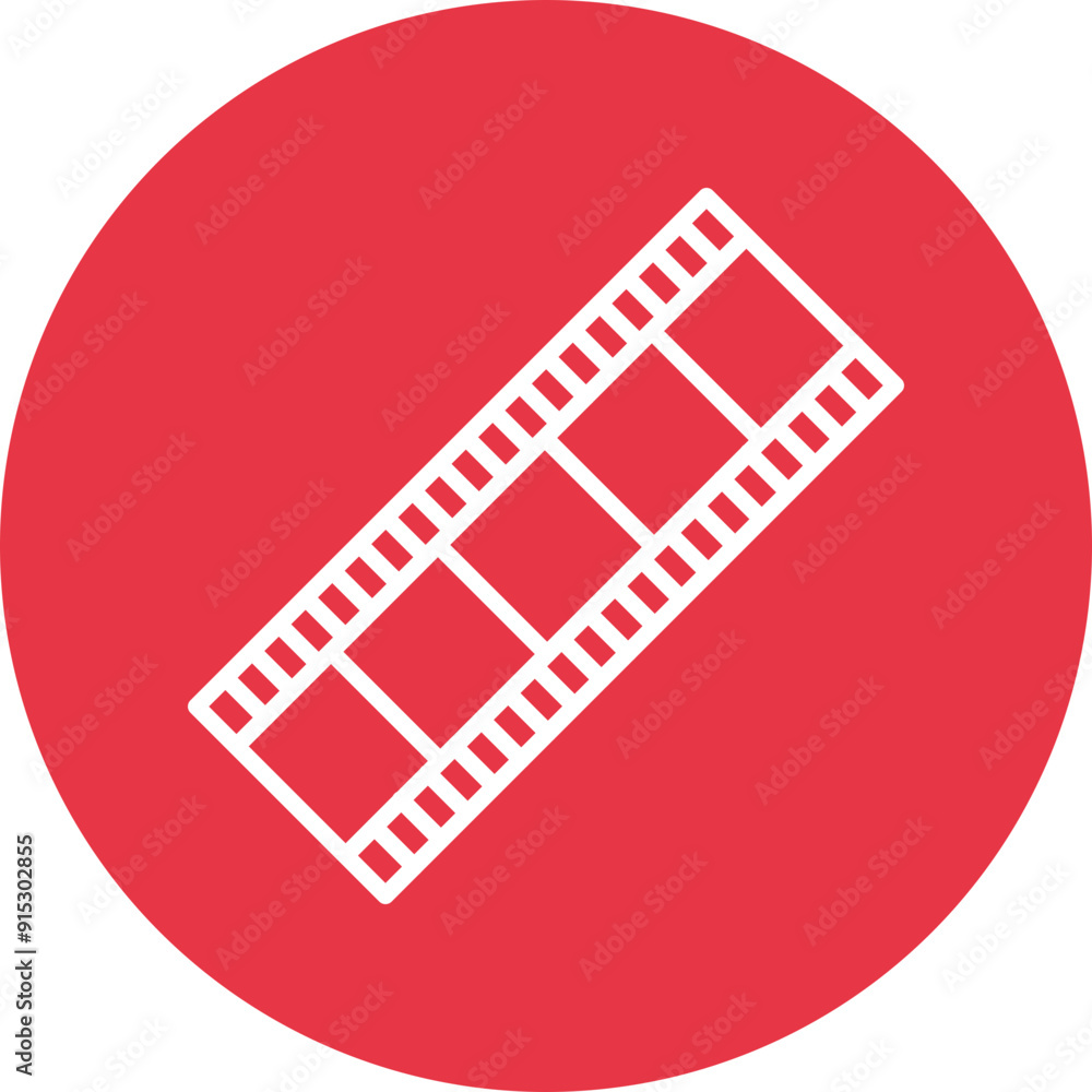 Film Strip line circle icon Film Strip line circle icon