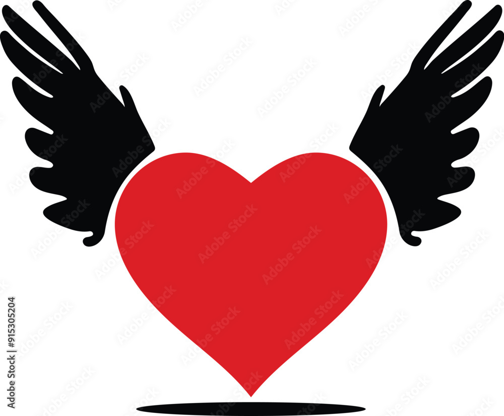 Obraz premium Angelic Heart – Wings of Love Design
