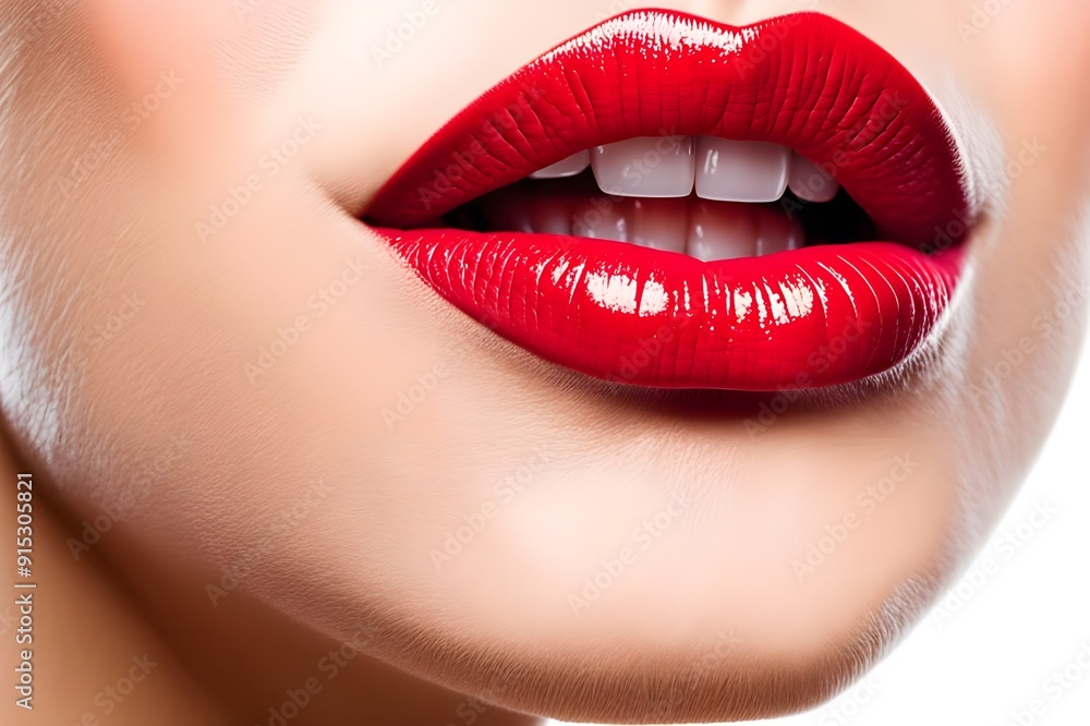 Obraz premium close up lips of woman