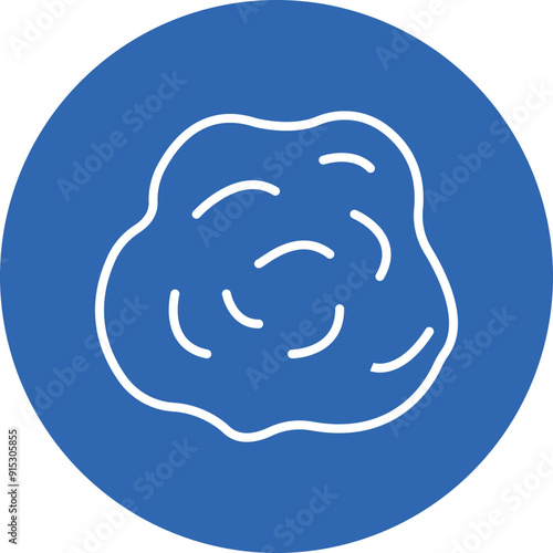 Snowball line circle icon