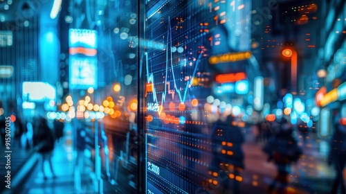 Stock Market Chart  in the City