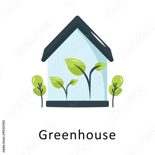 Greenhouse Vector Flat Icon Design illustration Symbol on White background EPS 10 File 