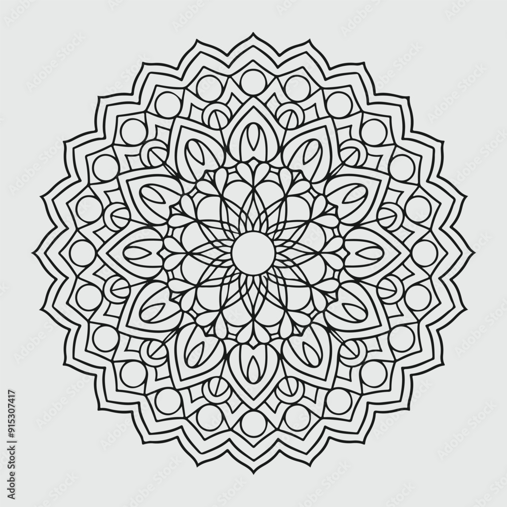 Mandala outline pattern design Mandala outline pattern design