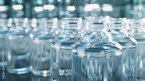 Glass Bottles on Conveyor Belt