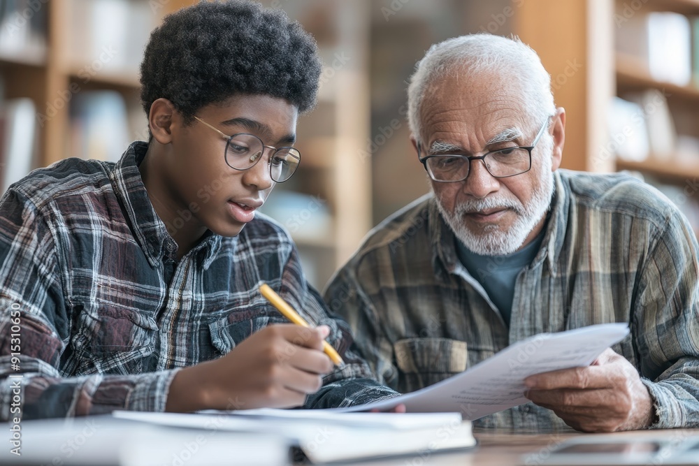 Financial Mentorship: Senior Advisor Assisting Young Person in Budget Creation Financial Mentorship: Senior Advisor Assisting Young Person in Budget Creation