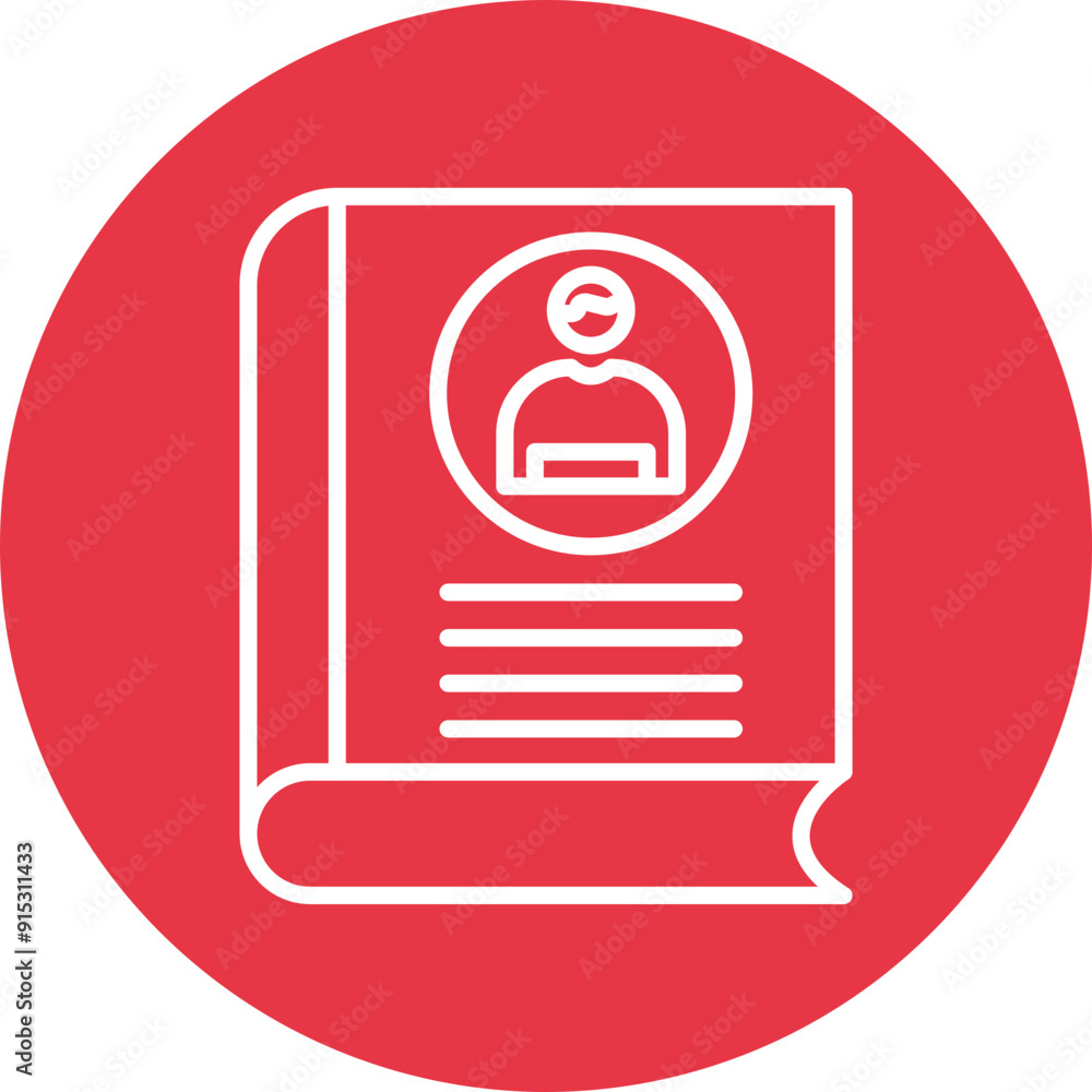 Employee Handbook line circle icon Employee Handbook line circle icon