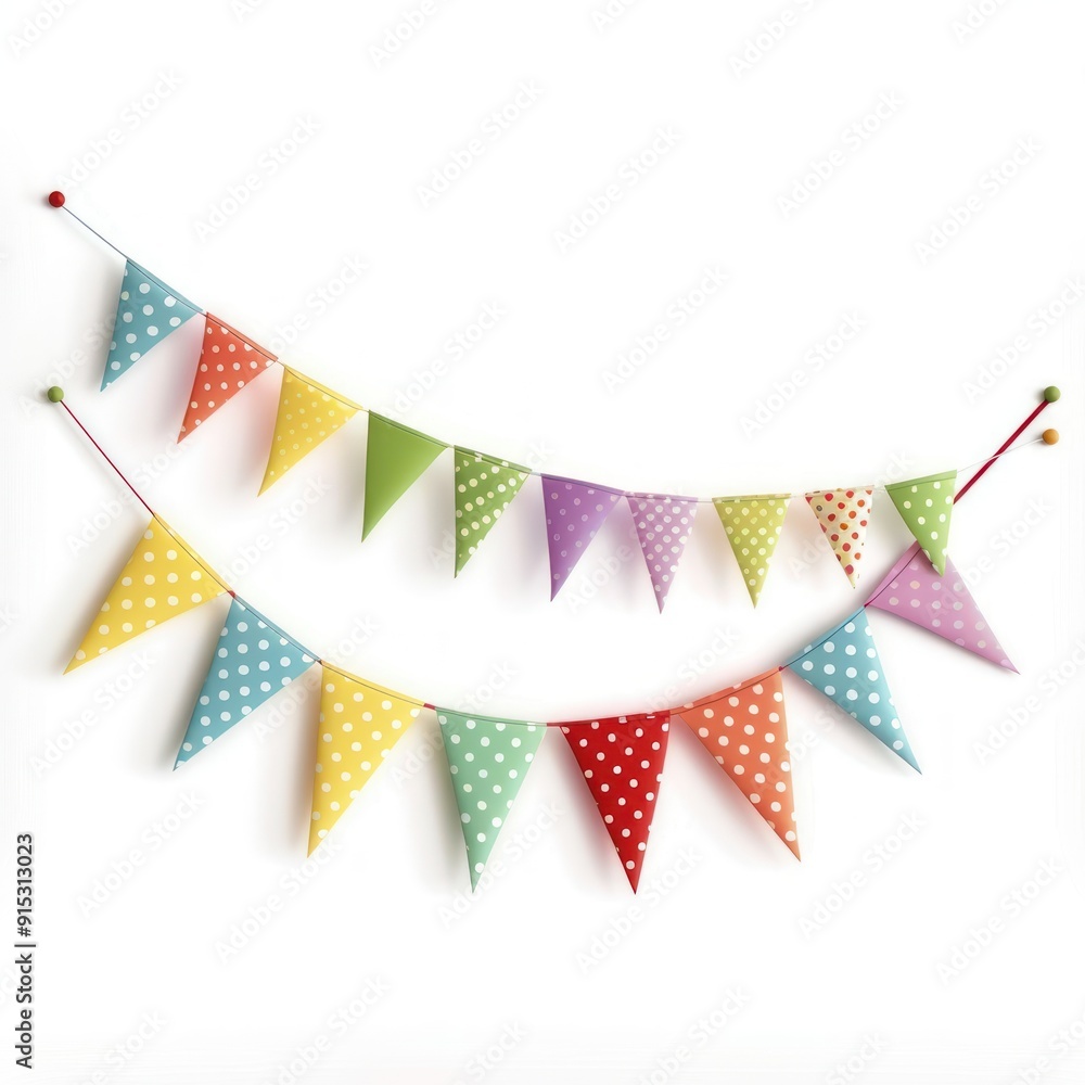 Colorful polka dot party bunting Colorful polka dot party bunting