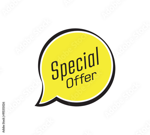 special offer text information sign 