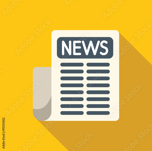 Newspaper icon delivering daily news on current events and global affairs