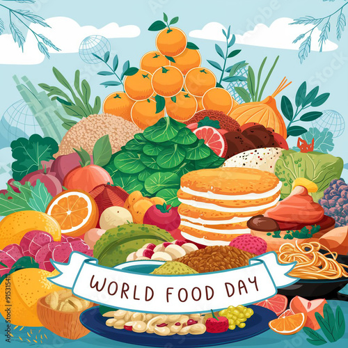 World food day design for social media and other food design