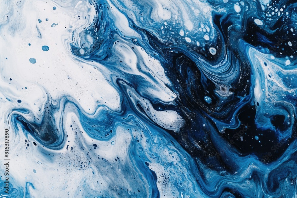 Blue and White Painting Close Up Blue and White Painting Close Up